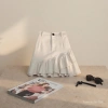 2026 Spring/Summer new half-length skirt: White denim irregular ruffled A-line skirt, high-waisted short skirt for women to prevent exposure. 100539358 Specification image